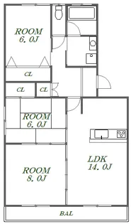 ファミール大原【2階】の間取り