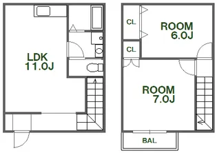 徳島県板野郡藍住町乙瀬字青木【タウンハウス】の間取り