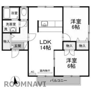 コスモタウン【B103号室】の間取り