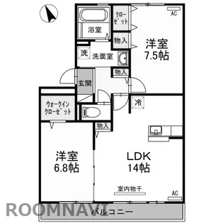 リヴェール北島【1階】の間取り