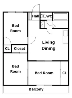 第2木内ハイツ【2階】の間取り
