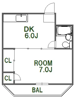 コーポ三木【3階】の間取り