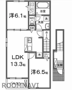 ヒラソール【2階】の間取り