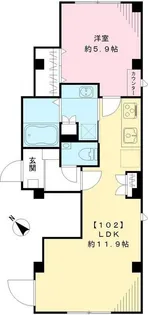 ラシーネ・テラス文京千駄木【1階】の間取り