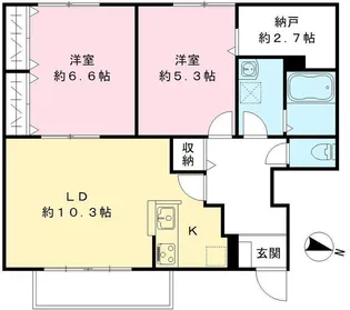 パインリーフ【1階】の間取り