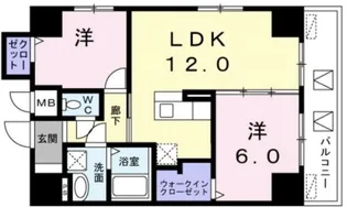 レジデンス桜樺【4階】の間取り