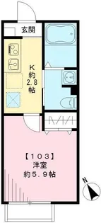 リヴェール フジ【1階】の間取り