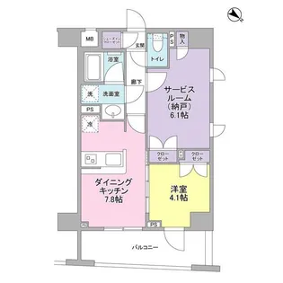 Rosetta【4階】の間取り