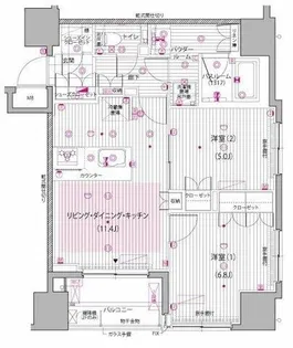 ガーラ・レジデンス池袋【2階】の間取り