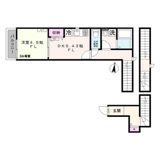 エトワール・リヴィエール【3階】の間取り