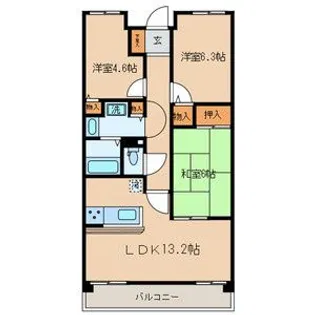 エミネンス滝野川【7階】の間取り