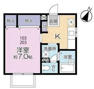コンフォートA【2階】の間取り