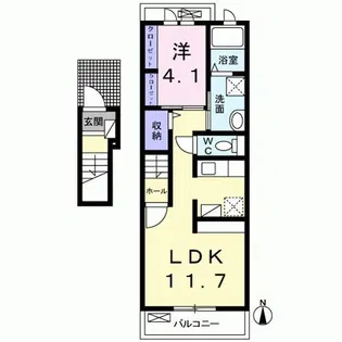 アーバンパレス1号館【2階】の間取り
