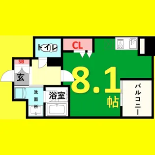 CITY SPIRE 名古屋大須【5階】の間取り