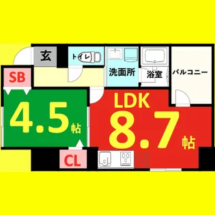 CITY SPIRE 名古屋大須【2階】の間取り