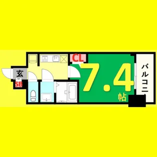 プレサンス今池駅前フェルディノ【5階】の間取り