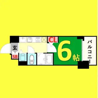 プレサンスSAKAEリバースタイル【5階】の間取り