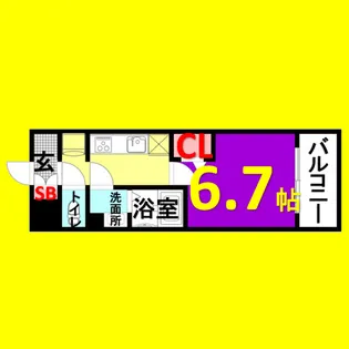 プレサンス上前津エレスタ【5階】の間取り
