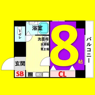 IZUMIⅢ(イズミスリー)【3階】の間取り