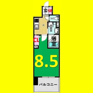 セレニティー大須【9階】の間取り