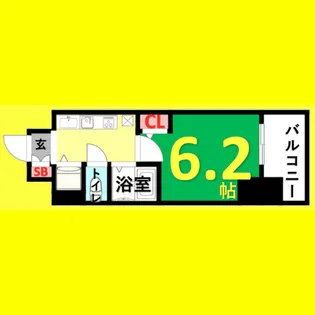 プレサンス鶴舞公園WEST【6階】の間取り