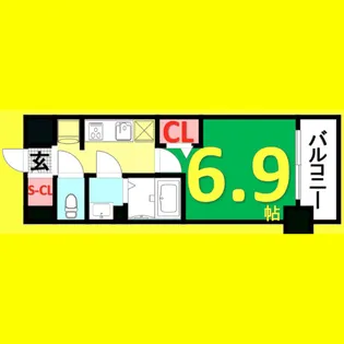 プレサンスNAGOYAファスト【10階】の間取り