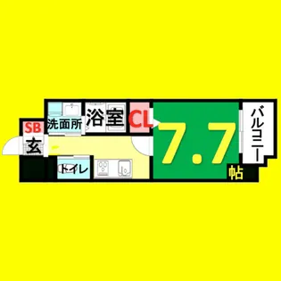 ブルームライフ八田駅前【404号室】の間取り