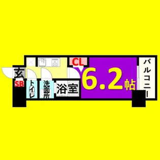 メイクスWアート今池Ⅲ【7階】の間取り