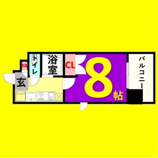 パルティール上前津【7階】の間取り