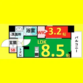 ファステート栄セントラル【11階】の間取り