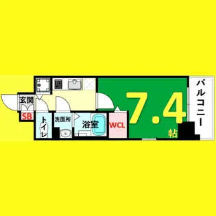 エスリード栄エステージ【14階】の間取り