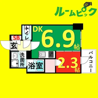 ディアレイシャス丸の内【4階】の間取り