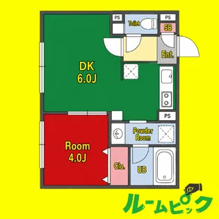 リーデンス名古屋駅西【2階】の間取り