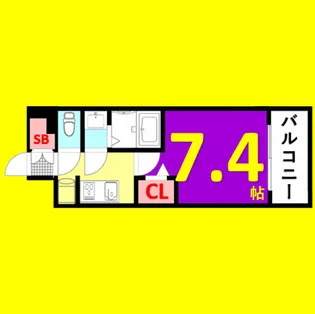 アドバンス名古屋モクシー【3階】の間取り