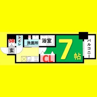 ジュール亀島【6階】の間取り