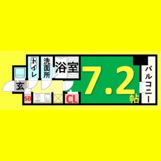 S-RESIDENCE名駅太閤【7階】の間取り