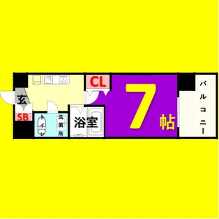 パークフラッツ金山【14階】の間取り