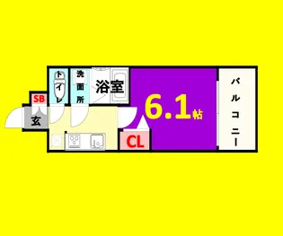 プレサンス太閤通ファシール【2階】の間取り