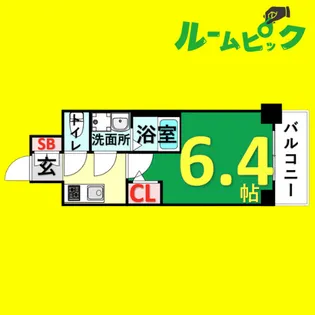 エスリード鶴舞グランパークス【5階】の間取り