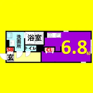LUORE城西【2階】の間取り