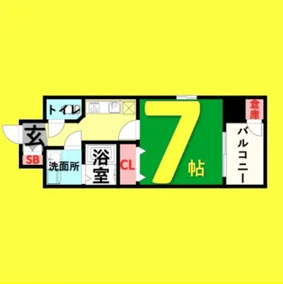 エステムコート名古屋金山ミッドクロス【6階】の間取り