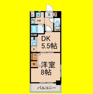 太閤通マンション【7階】の間取り