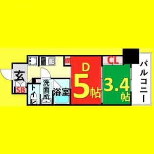 パークアクシス名古屋山王橋【2階】の間取り
