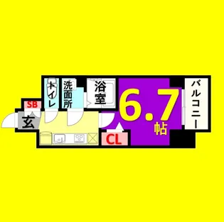 プレサンス鶴舞ファースト【11階】の間取り