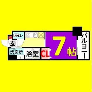 レジデンス東別院スクエアⅡ【5階】の間取り