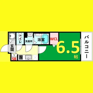 エスリード栄エステージ【5階】の間取り
