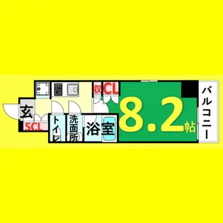 ザ・パークハビオ名古屋松原【2階】の間取り