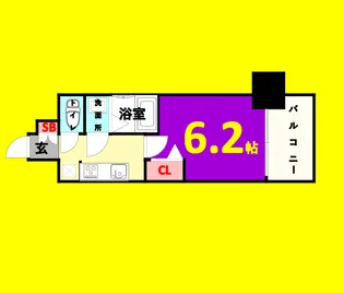 プレサンス太閤通ファシール【3階】の間取り