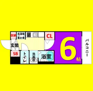 エステムコート名古屋 TWIN EAST【9階】の間取り