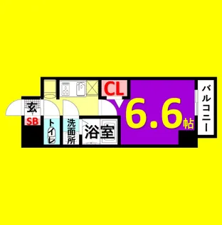 アステリ鶴舞テーセラ【8階】の間取り